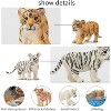 12-Piece Safari Animal Figurines Set, Realistic Plastic Zoo Toys with Lions and Tigers for Cake Decor and Kids' Gifts - 3 of 4