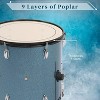 Karl Home 22 Inch Adult Drum Set, 5-Piece Full-Size Drums Kit in Brushed Blue - 3 of 4