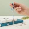 Juvale 24 Pack Small Catholic Rosary Bracelet, Prayer Beads for Baptism Christening, 8 Colors & Crucifix Designs - 2 of 4