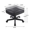 VECELO PU Ergonomic Footrest, Under Desk Foot Rest with Wheels & Padding Seat, Height Adjustable, Black - 3 of 4
