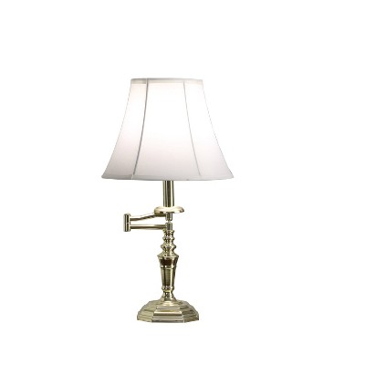 22.5" Traditional Metal Swing Arm Table Lamp Gold - Ore International