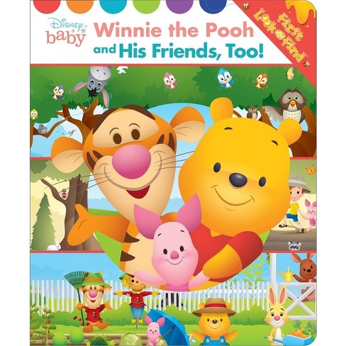 Disney Baby Winnie The Pooh And His Friends Too First Look And Find By Pi Kids Board Book Target