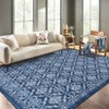 Washable Floral Print Living Room Bedroom Rugs, Soft Non Slip Farmhouse Carpet for Dining Room Kitchen, Vintage Home Decor Rugs - 3 of 4