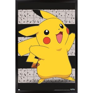 Trends International Pokémon - Pikachu Open Arms Framed Wall Poster Prints - 1 of 4