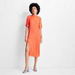 Women's Short Sleeve Mock Neck Midi Dress - Future Collective™ with Gabriella Karefa-Johnson