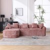 NicBex L-Shaped Modular Sectional Sofa,3-Seat Boucle Couch with Chaise and 5 Pillows for Living Room,Apartment,Office - 2 of 4
