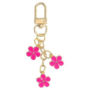 Unique Bargains Cute Flower Women Gifts Pendant Keychain with Snap Hook for Bags Decor - 1 of 4