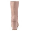 Allegra K Women's Rounded Toe Foldable Ankle Block Heel - 2 of 4