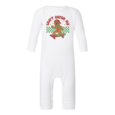 The Juniper Shop Gingerbread Man Skateboard Baby Romper