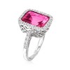 Ross-Simons 6.50 Carat Pink Topaz and .25 ct. t.w. Diamond Ring in Sterling Silver - 3 of 4