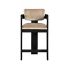 Meridian Furniture,Sacha Beige Velvet Stool - 3 of 4