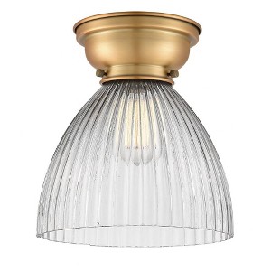 Innovations Lighting Seneca Falls 1 - Light Flush Mount in  Brushed Brass - 1 of 1