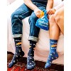 Memoi Happy Challah Days Holiday Crew Socks  Denim Heather 9-11 - 4 of 4