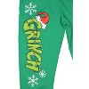 Seven Times Six Dr. Seuss The Grinch Joggers Men's Christmas Lights Santa Hat Sweatpants Green - 2 of 4