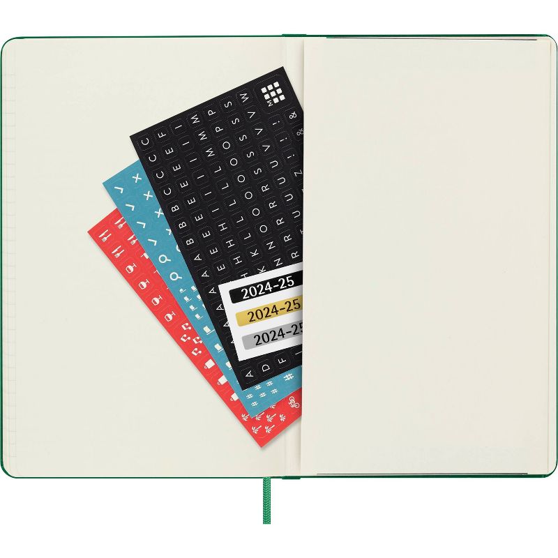 Moleskine 2024-25 Large Weekly Planner 8.26&#34;x5.14&#34; Softcover Myrtle Green, 5 of 6