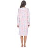 Casual Nights Women's Zip Up Robe Housecoat, Velour Duster Lounger Dress with Pockets - 4 of 4
