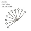 Unique Bargains DIY Craft Necklaces Bracelets Earrings Jewelry Making Iron 21 Gauge Eye Pins 200 Pcs - 4 of 4
