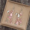 Playful Bunny Drop Earrings - Whimsical Acrylic Animal Design, a Charming Statement for Seasonal Celebrations - 4 of 4