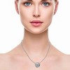 Guili 18K White, Gold, and Rose Gold Plated Pendant Necklace with Solitaire Bezel Cubic Zirconia for Elegant, Timeless Appeal. - 3 of 3