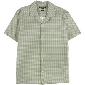 Michael Kors Mens Seersucker Camp Button Up Shirt - 1 of 2
