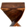 Vynxaria Accent Side Table Dark Brown, Solid Wood, Gorgeous Twist Silhouette, Natural Wood Grain Finish - 4 of 4