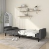 vidaXL 2-Seater Sofa Bed with Two Pillows Dark Gray Fabric - 3 of 4