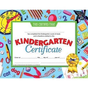 Hayes Publishing Kindergarten Certificate, 8.5" x 11", Pack of 30 (Case of 4) - 1 of 1