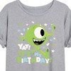 Women's - Disney - Mike Yay It's My Birthday Oversized Graphic T-Shirt - 2 of 4