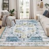 COZONY Washable Area Rug for Living Room, Vintage Distressed Accent Carpet, Non-Slip, Low Pile, Stain Resistant - 4 of 4