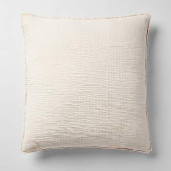 Euro 26''x26'' Textured Chambray Cotton Decorative Throw Pillow - Casaluna™