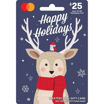 Mastercard Holiday Gift Card $25 + $4 Fee
