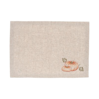 C&F Home Pumpkins Cotton Embroidered Thanksgiving Placemat Set of 6