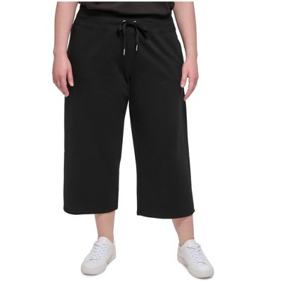 Calvin Klein Womens Ribbed Waistband Casual Cropped Pants