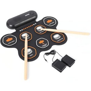 Electronic Drum Set with 7\9 Pads & Free Learning App, Dual Built-In Speakers Includes Drum Sticks & Pedals - Ideal Gift for Kids & Beginners - 1 of 4