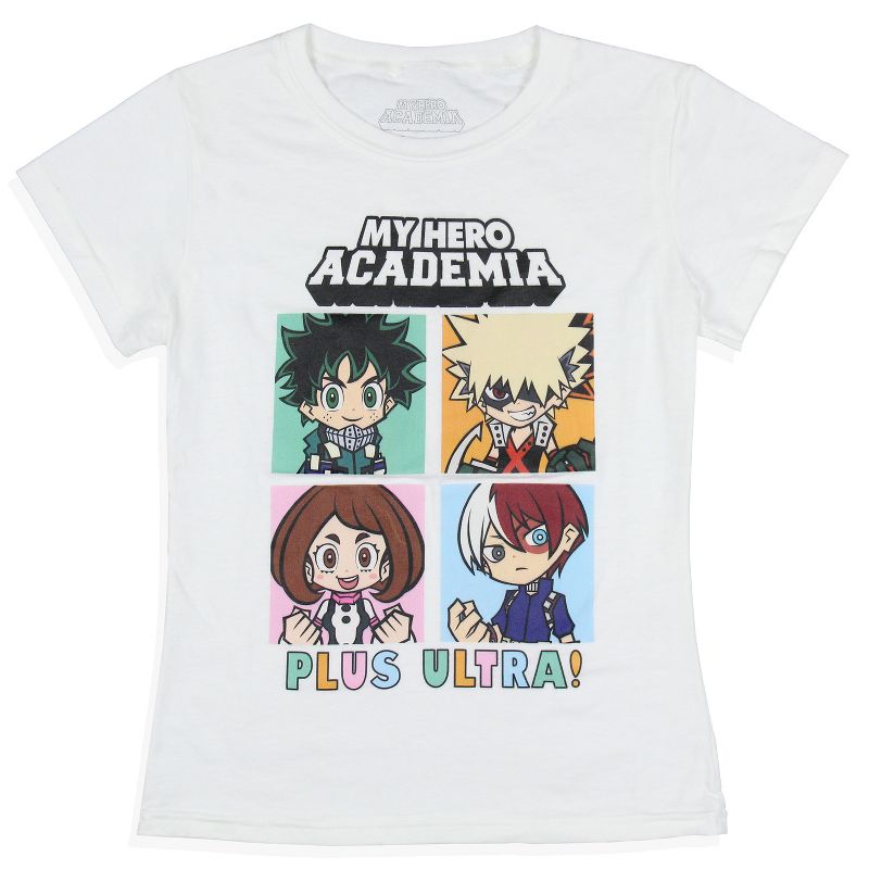My Hero Academia Girls' Shirt Plus Ultra! Character Grid T-Shirt Tee Kids, 2 of 5
