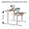 QingMoon Electric Standing Desk, Adjustable Height Stand up Desk, Modern Computer Table with USB Charging Port and Memory Presets for Home Office - 3 of 4