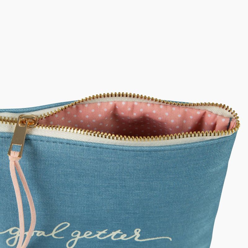 Chambray Pouch &#39;Goal Getter&#39; Printed, 3 of 4