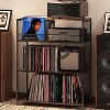 MOEPISY 4 Tier Large Record Player Stand, Holds Up to 380-450 Albums - 2 of 4