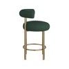 Meridian Furniture,Bordeaux Green Boucle Fabric Stool, Set of 2 - 4 of 4