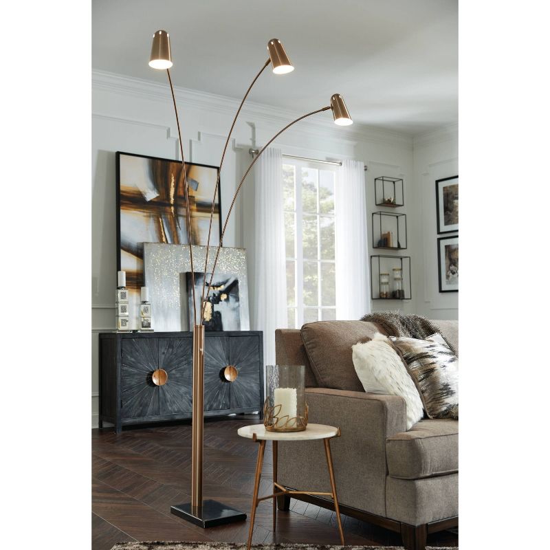 Signature Design by Ashley Colldale Arc Floor Lamp Gold/Black, 2 of 5