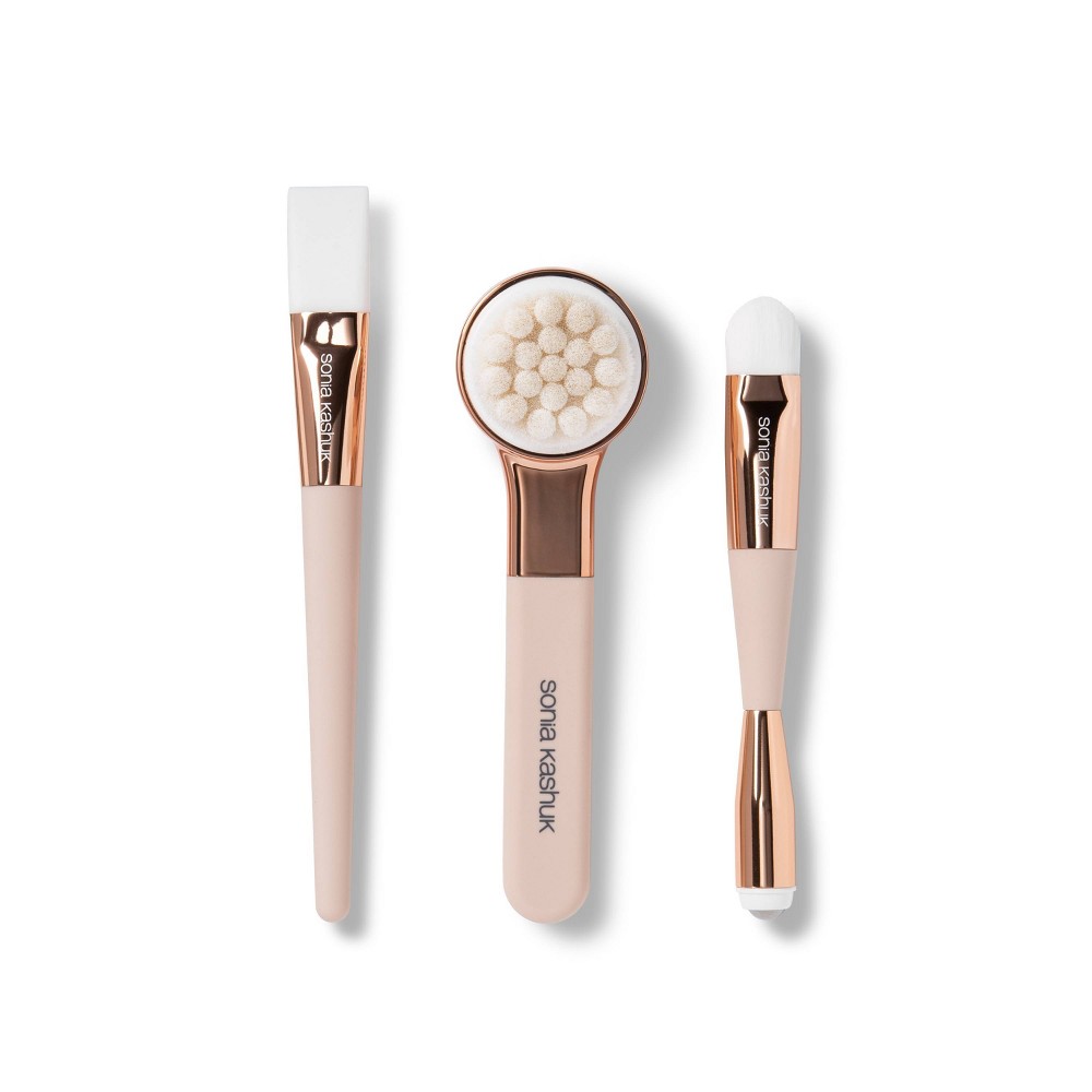 Sonia Kashuk Skincare Collection Brush Set - laser logo - 3pc