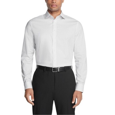 Calvin Klein Mens Stretch, Wrinkle Resistant Button Down Dress Shirt