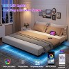 Whizmax Full/Queen/King Size Floating Bed Frame , Led Bed Frame, Metal Platform Bed Frame, No Box Spring Needed, Easy Assemble, Black - 4 of 4