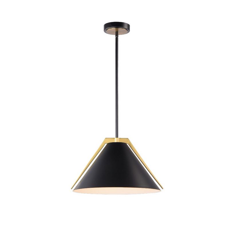 Baltic Black and Brushed Brass Metal Pendant Light