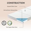 BAGOKIE Folding Mattress, 4 inch Queen Tri-fold Memory Foam Mattress, Foldable Mattress and Washable Cover 80"×60" - 2 of 4