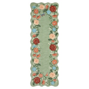 Washable Modern Floral Print Summer Spring Area Rugs, Soft Non Slip Botanical Floor Carpet for Home Office - 1 of 4