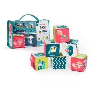 Miniland Feel to Learn: Soft Rattle Cubes Set - 1 of 3