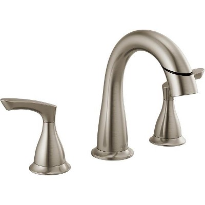 Mixxidea Bathroom Faucet, Widespread Bathroom Faucet 3 Hole with Pull Down Sprayer SpotShield Stainless