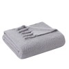 Kate Aurora Ultra Soft & Plush Miranda Gray Fringed Accent Throw Blanket - 50 in. W x 60 in. L - 2 of 4