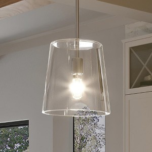 Urban Ambiance Luxury Colonial Pendant Light,  11.375"H x 9"W,  Polished Nickel Finish, UHP3090 - 1 of 4